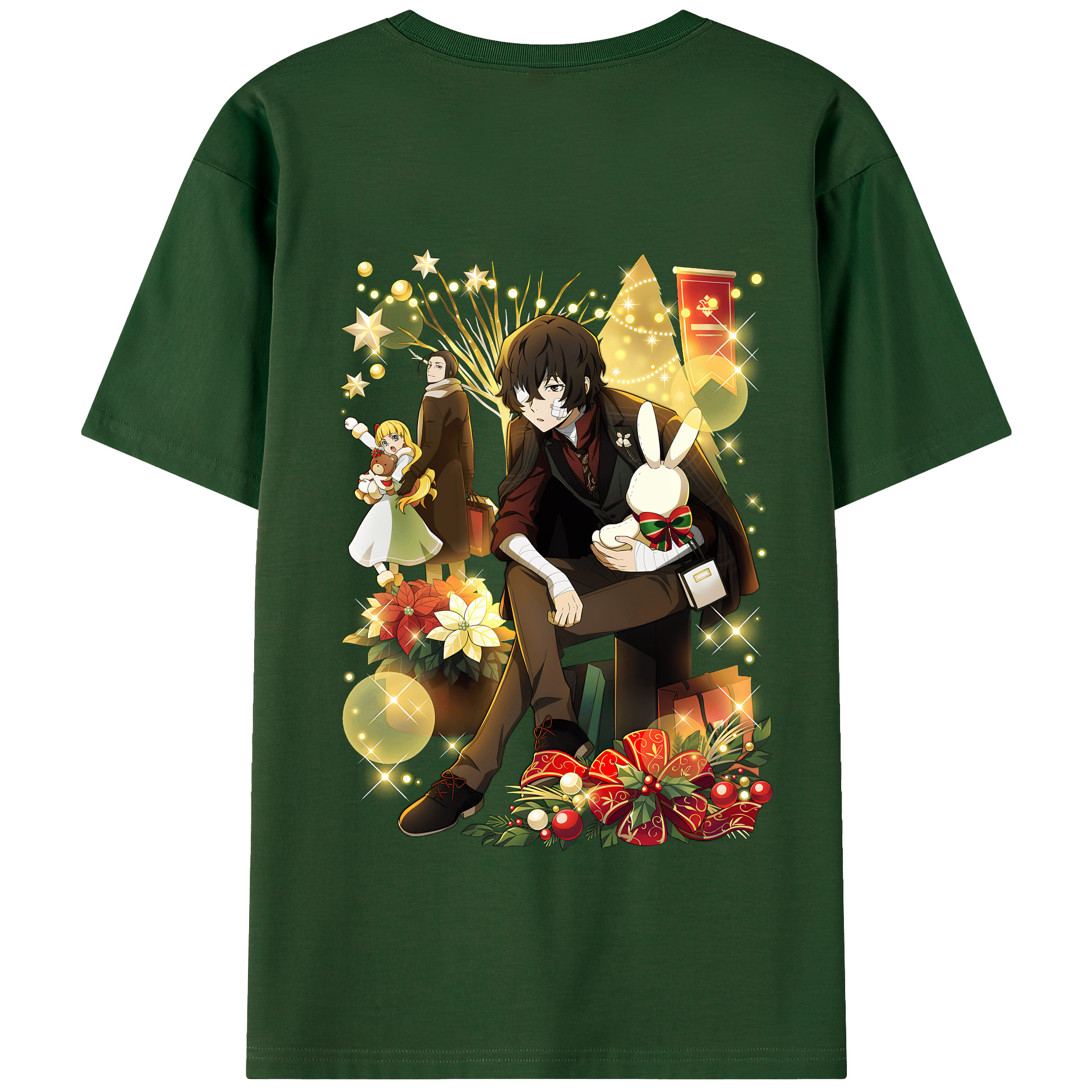 （画像用） 文豪ストレイドッグス Bungo Stray Dogs 綿100％半袖Tシャツ（背面プリント）